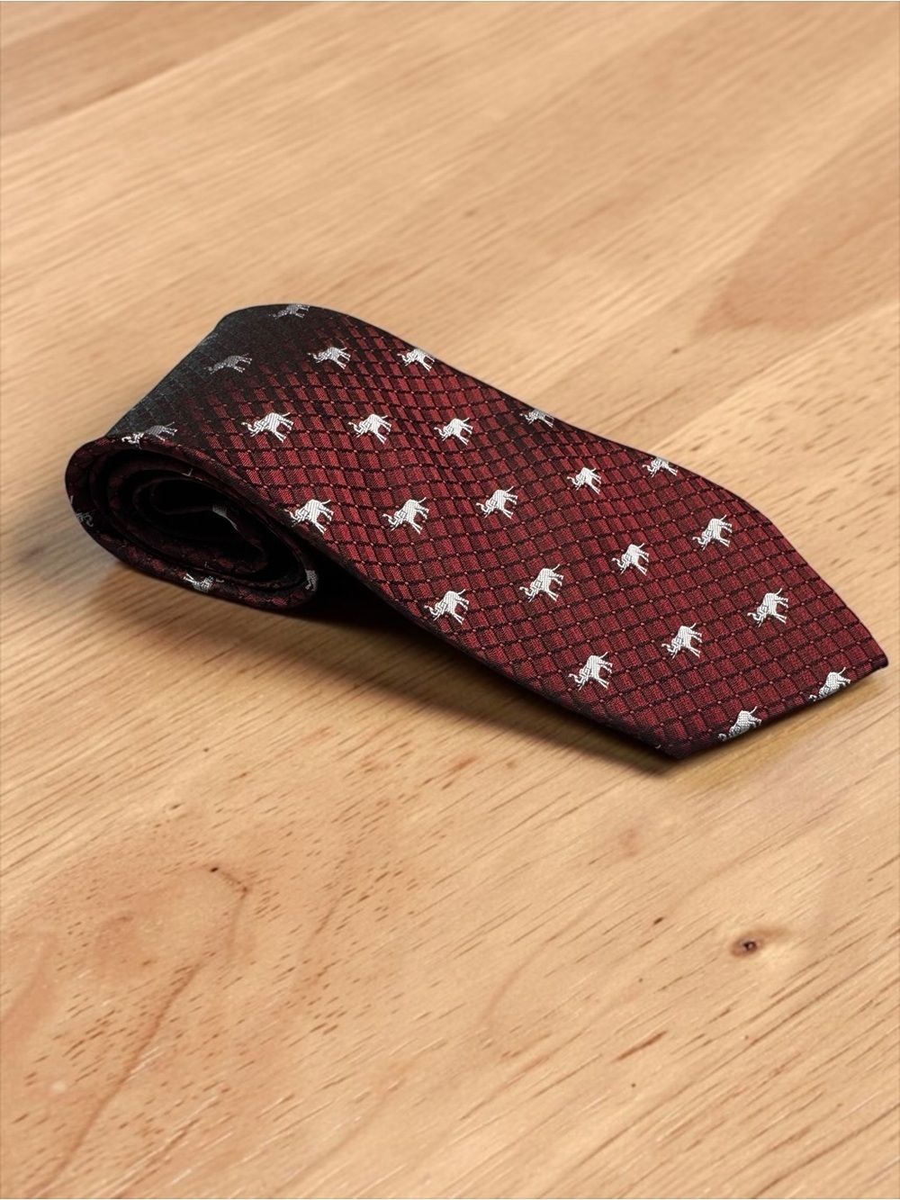 Vintage Kai Long Elephant 100% Silk Tie